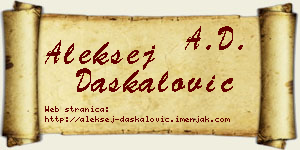 Aleksej Daskalović vizit kartica